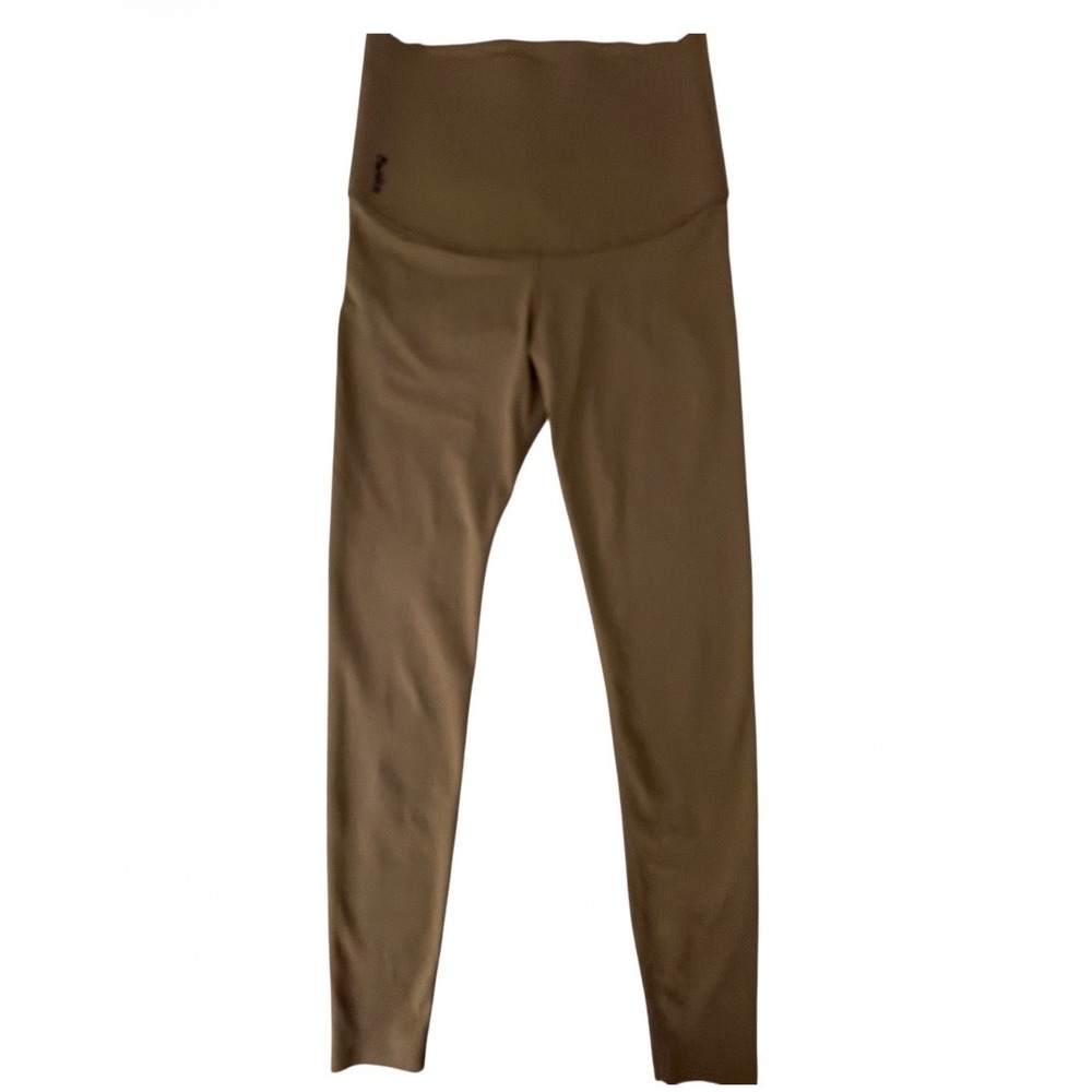 Fanka Brown High Waisted Zoned Compression Body Sculpt Leggings Womens Size S